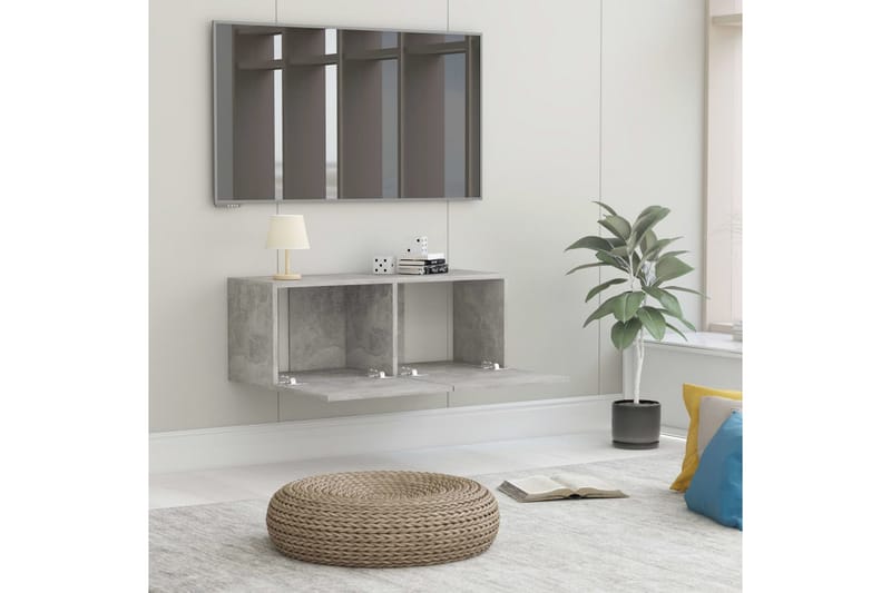 TV-bänk betonggrå 80x30x30 cm spånskiva - Grå - Möbler - Vardagsrum - Tv-möbler & mediamöbler - Tv-bänkar