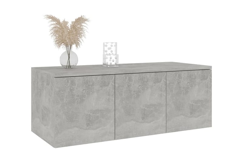 TV-bänk betonggrå 80x34x30 cm spånskiva - Grå - Möbler - Vardagsrum - Tv-möbler & mediamöbler - Tv-bänkar