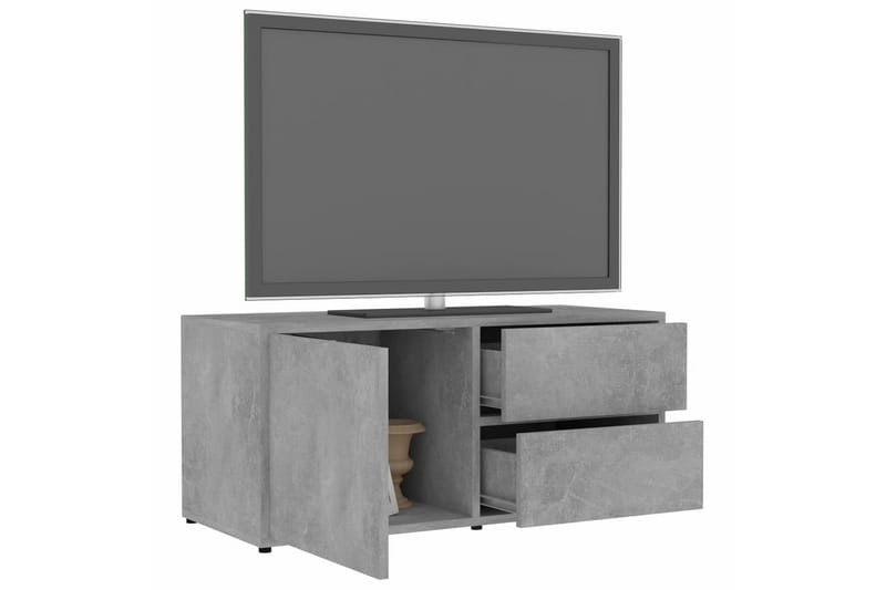 TV-bänk betonggrå 80x34x36 cm spånskiva - Grå - Möbler - Vardagsrum - Tv-möbler & mediamöbler - Tv-bänkar