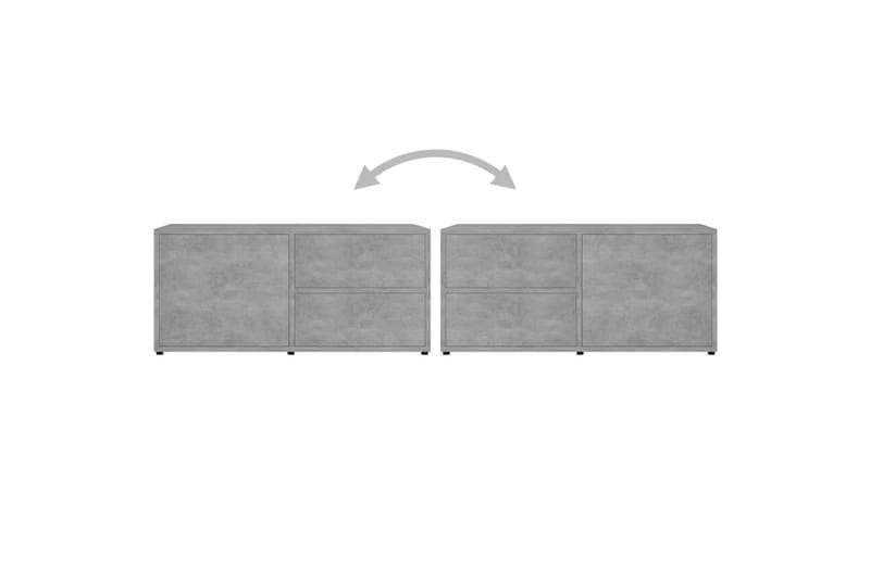 TV-bänk betonggrå 80x34x36 cm spånskiva - Grå - Möbler - Vardagsrum - Tv-möbler & mediamöbler - Tv-bänkar