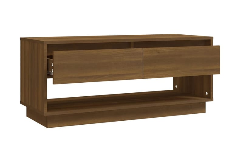 TV-bänk brun ek 102x41x44 cm spånskiva - Brun - Möbler - Vardagsrum - Tv-möbler & mediamöbler - Tv-bänkar