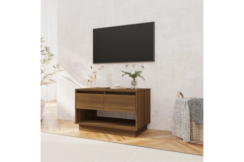 TV-bänk brun ek 70x41x44 cm spånskiva - Brun - Möbler - Vardagsrum - Tv-möbler & mediamöbler - Tv-bänkar