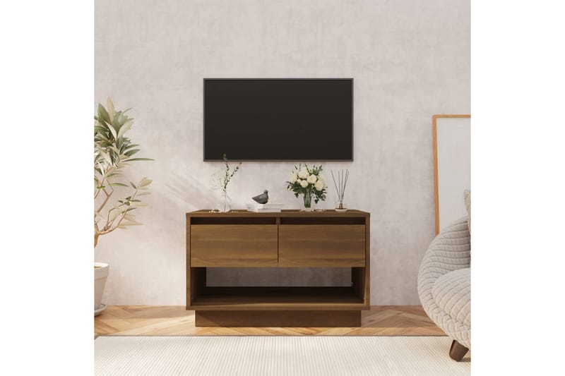 TV-bänk brun ek 70x41x44 cm spånskiva - Brun - Möbler - Vardagsrum - Tv-möbler & mediamöbler - Tv-bänkar