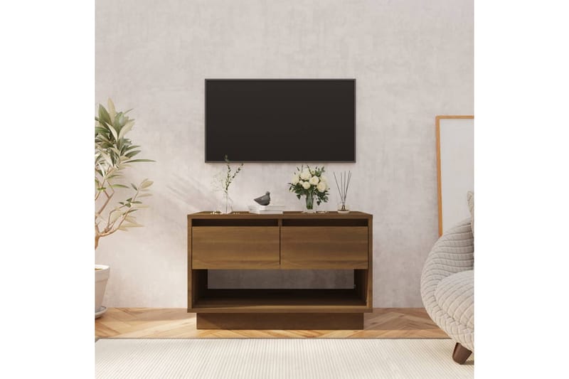 TV-bänk brun ek 70x41x44 cm spånskiva - Brun - Tv-bänkar