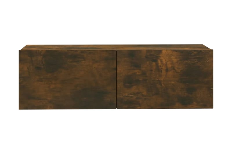 Tv-bänk för vägg rökf�ärgad ek 100x30x30 cm konstruerat trä - Brun - Möbler - Vardagsrum - Tv-möbler & mediamöbler - Tv-bänkar