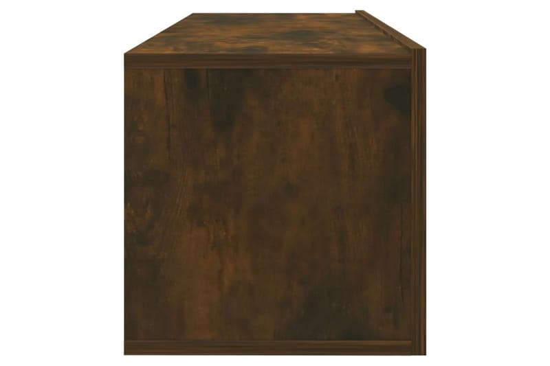 Tv-bänk för vägg rökfärgad ek 100x30x30 cm konstruerat trä - Brun - Möbler - Vardagsrum - Tv-möbler & mediamöbler - Tv-bänkar