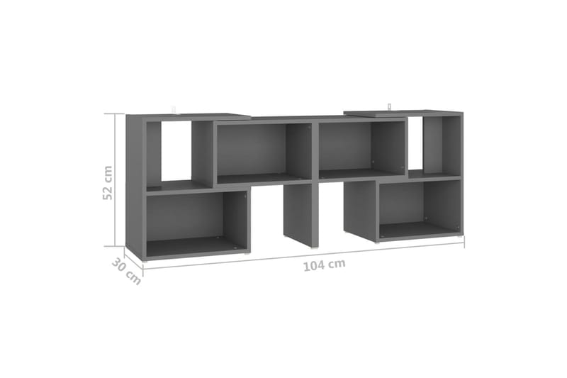 TV-bänk grå 104x30x52 cm spånskiva - Grå - Möbler - Vardagsrum - Tv-möbler & mediamöbler - Tv-bänkar