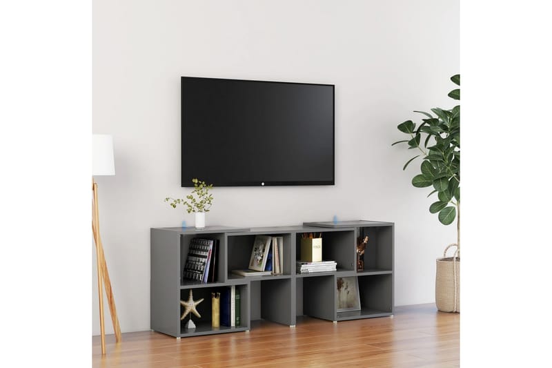 TV-bänk grå 104x30x52 cm spånskiva - Grå - Möbler - Vardagsrum - Tv-möbler & mediamöbler - Tv-bänkar