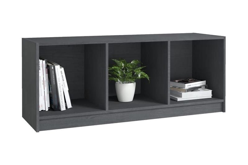 TV-bänk grå 104x33x41 cm massiv furu - Grå - Möbler - Vardagsrum - Tv-möbler & mediamöbler - Tv-bänkar