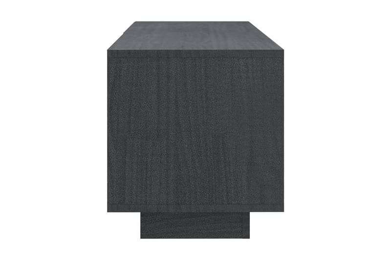TV-bänk grå 110x30x33,5 cm massiv furu - Grå - Tv-bänkar