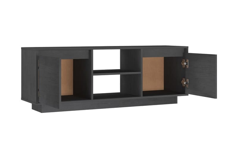 TV-bänk grå 110x30x40 cm massiv furu - Grå - Möbler - Vardagsrum - Tv-möbler & mediamöbler - Tv-bänkar