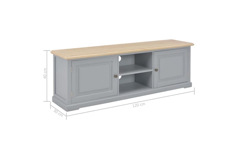 TV-bänk grå 120x30x40 cm trä - Grå - Möbler - Vardagsrum - Tv-möbler & mediamöbler - Tv-bänkar