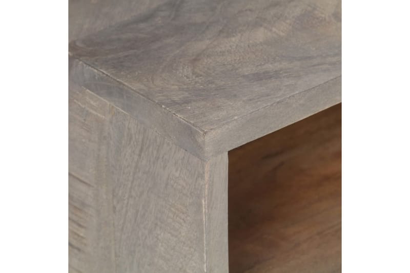 TV-bänk grå 130x35x51 cm massivt grovt mangoträ - Grå - Möbler - Vardagsrum - Tv-möbler & mediamöbler - Tv-bänkar