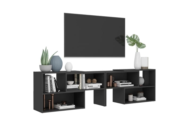 TV-bänk grå 149x30x52 cm spånskiva - Grå - Möbler - Vardagsrum - Tv-möbler & mediamöbler - Tv-bänkar