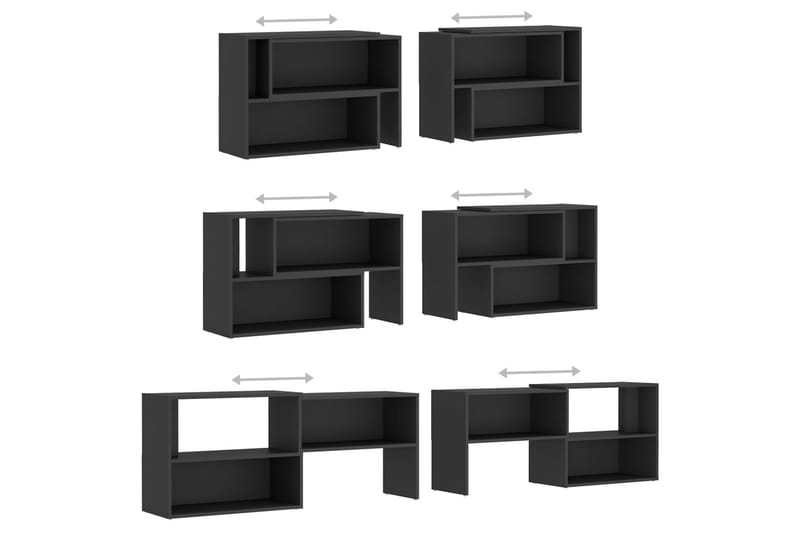 TV-bänk grå 149x30x52 cm spånskiva - Grå - Möbler - Vardagsrum - Tv-möbler & mediamöbler - Tv-bänkar