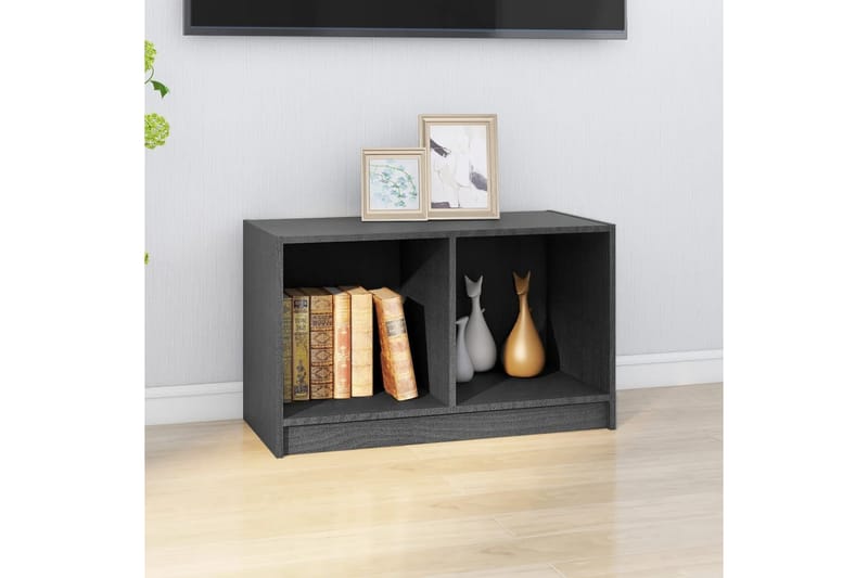 TV-bänk grå 70x33x42 cm massiv furu - Grå - Möbler - Vardagsrum - Tv-möbler & mediamöbler - Tv-bänkar