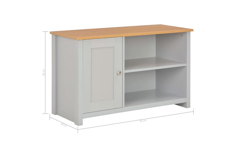 TV-bänk grå 95x39x58 cm - Grå - Möbler - Vardagsrum - Tv-möbler & mediamöbler - Tv-bänkar