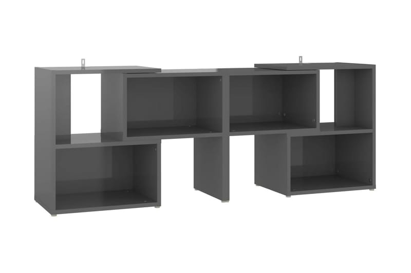TV-bänk grå högglans 104x30x52 cm spånskiva - Grå - Tv-bänkar