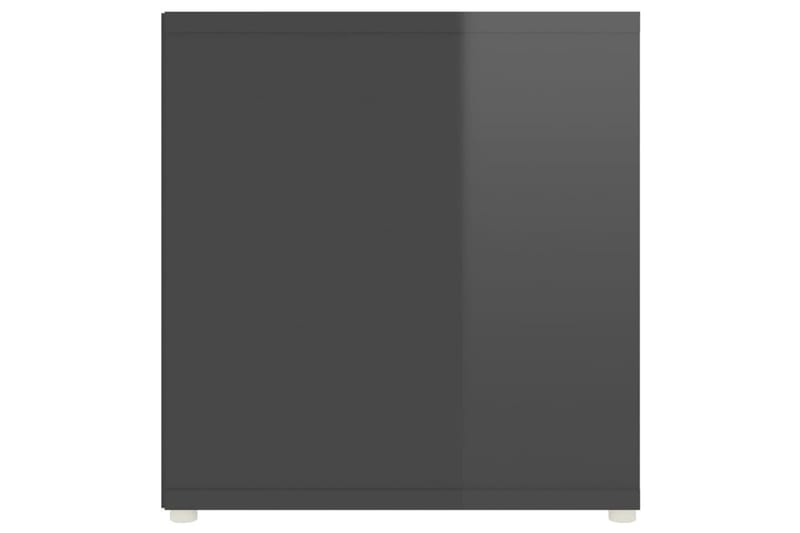 TV-bänk grå högglans 107x35x37 cm spånskiva - Grå - Tv-bänkar