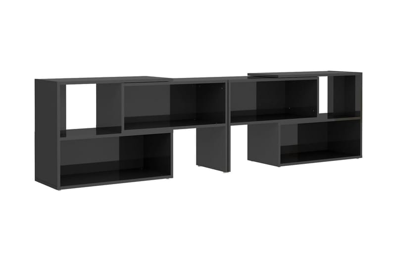 TV-bänk grå högglans 149x30x52 cm spånskiva - Grå - Tv-bänkar