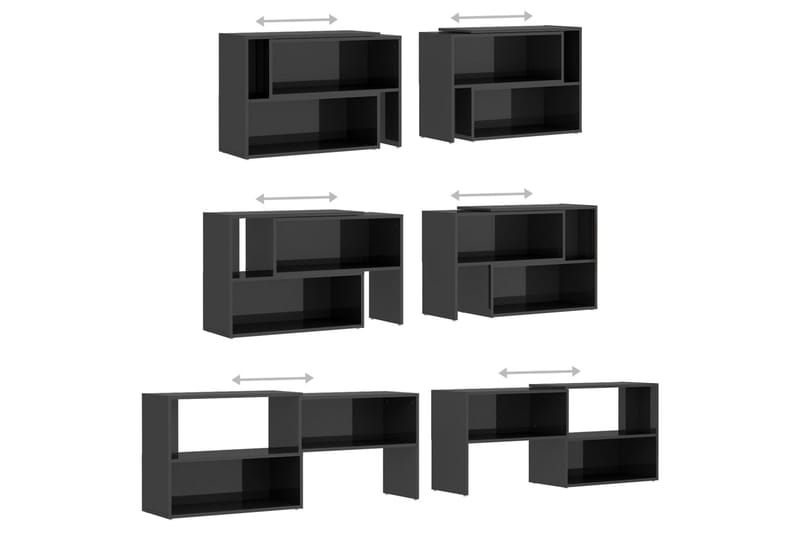 TV-bänk grå högglans 149x30x52 cm spånskiva - Grå - Möbler - Vardagsrum - Tv-möbler & mediamöbler - Tv-bänkar