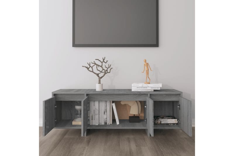 TV-bänk grå sonoma-ek 120x30x40,5 cm spånskiva - Grå - Möbler - Vardagsrum - Tv-möbler & mediamöbler - Tv-bänkar