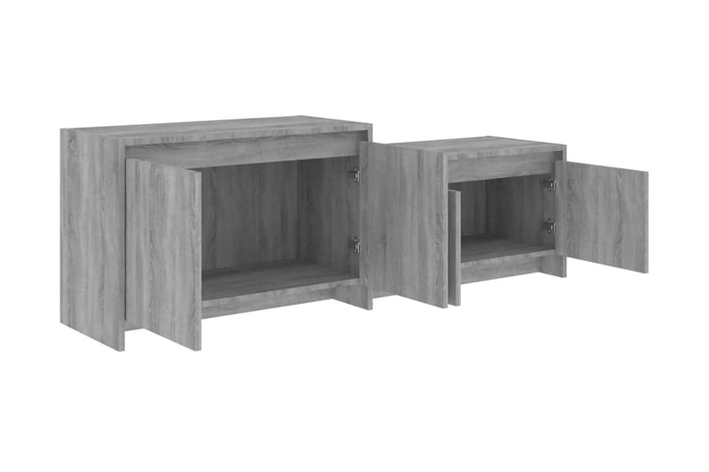 TV-bänk grå sonoma-ek 146,5x35x50 cm spånskiva - Grå - Möbler - Vardagsrum - Tv-möbler & mediamöbler - Tv-bänkar