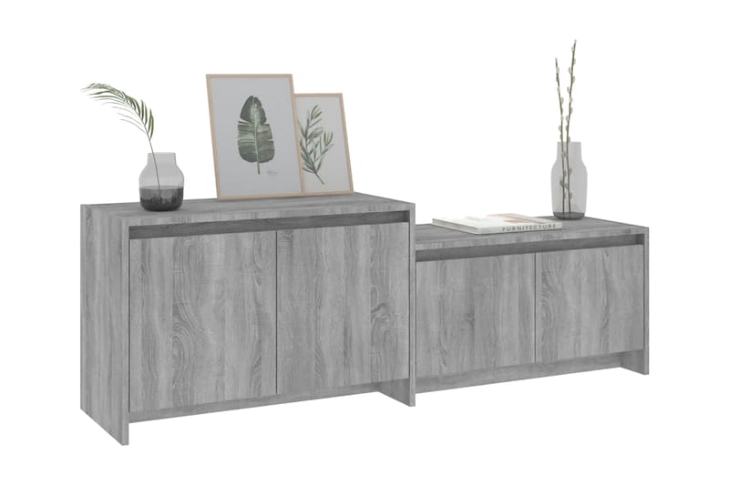 TV-bänk grå sonoma-ek 146,5x35x50 cm spånskiva - Grå - Möbler - Vardagsrum - Tv-möbler & mediamöbler - Tv-bänkar