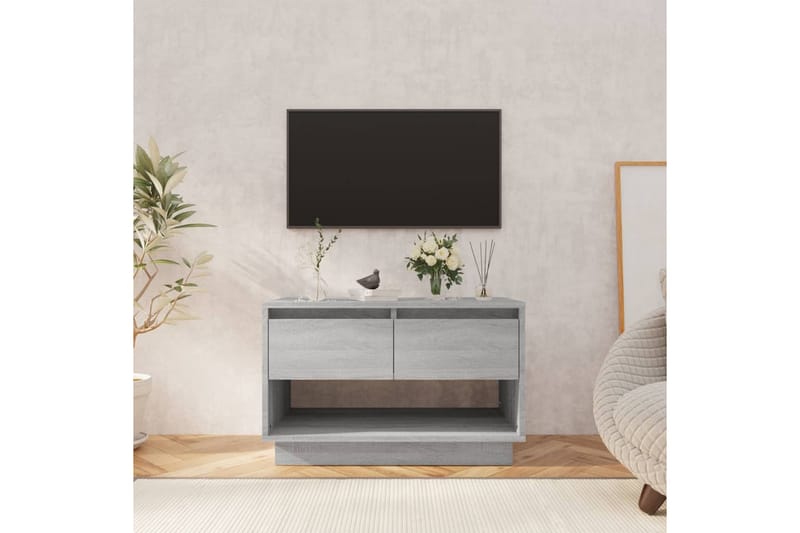 TV-bänk grå sonoma-ek 70x41x44 cm spånskiva - Grå - Möbler - Vardagsrum - Tv-möbler & mediamöbler - Tv-bänkar