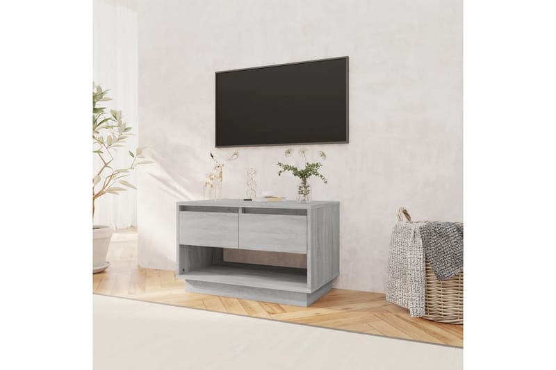TV-bänk grå sonoma-ek 70x41x44 cm spånskiva - Grå - Möbler - Vardagsrum - Tv-möbler & mediamöbler - Tv-bänkar