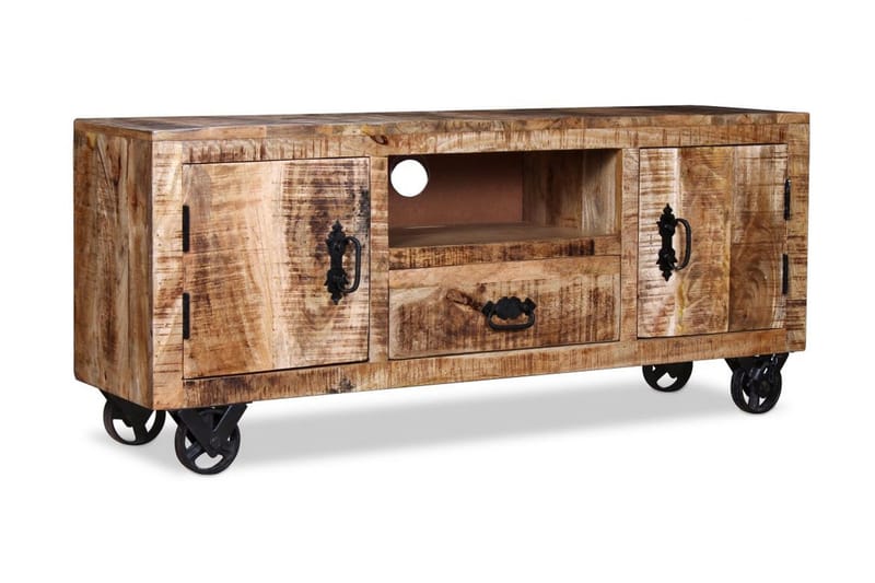 Tv-bänk grovt mangoträ 110x30x50 cm - Brun - Möbler - Vardagsrum - Tv-möbler & mediamöbler - Tv-bänkar