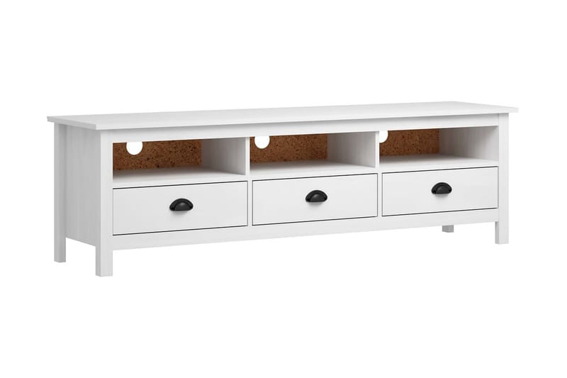 TV-bänk Hill Range vit 158x40x47 cm massiv furu - Vit - Möbler - Vardagsrum - Tv-möbler & mediamöbler - Tv-bänkar