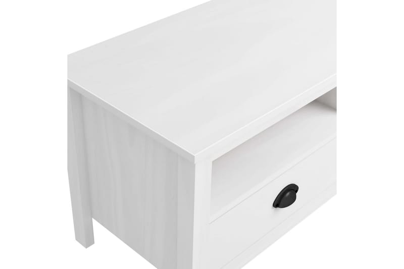TV-bänk Hill Range vit 158x40x47 cm massiv furu - Vit - Möbler - Vardagsrum - Tv-möbler & mediamöbler - Tv-bänkar