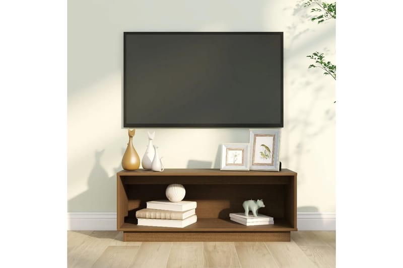 Tv-bänk honungsbrun 90x35x35 cm massiv furu - Brun - Möbler - Vardagsrum - Tv-möbler & mediamöbler - Tv-bänkar