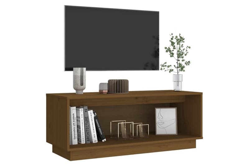 Tv-bänk honungsbrun 90x35x35 cm massiv furu - Brun - Möbler - Vardagsrum - Tv-möbler & mediamöbler - Tv-bänkar