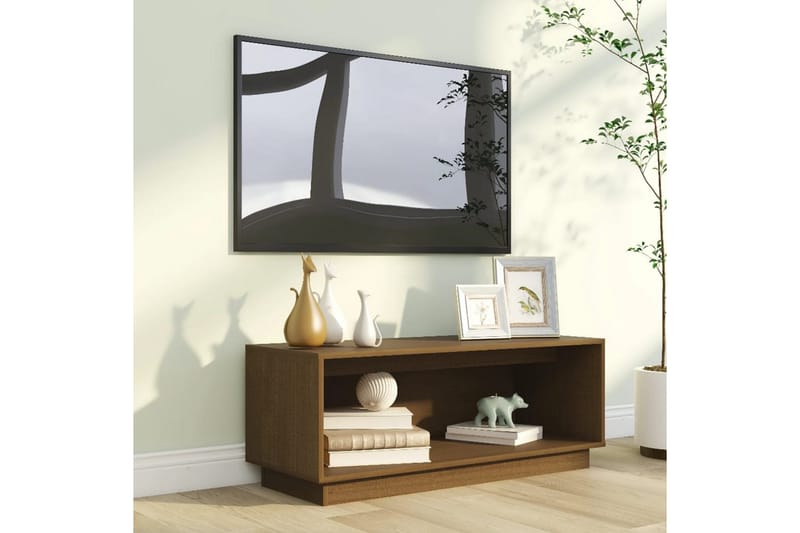 Tv-bänk honungsbrun 90x35x35 cm massiv furu - Brun - Möbler - Vardagsrum - Tv-möbler & mediamöbler - Tv-bänkar