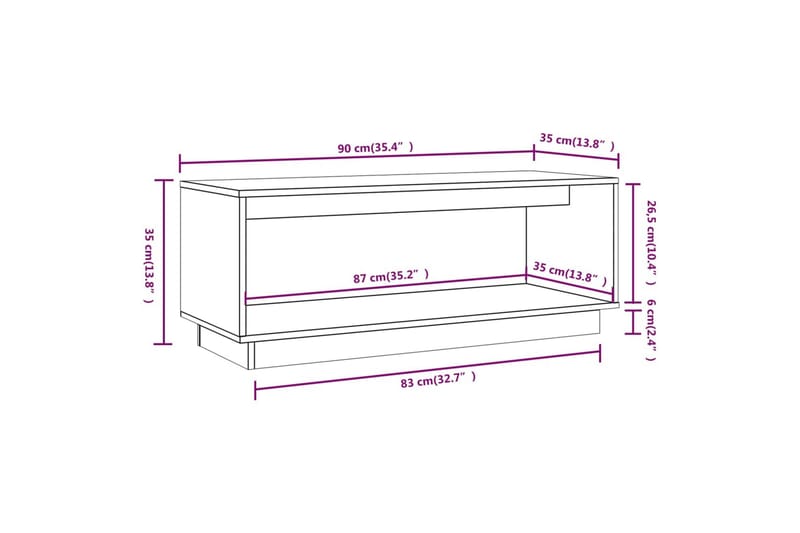 Tv-bänk honungsbrun 90x35x35 cm massiv furu - Brun - Möbler - Vardagsrum - Tv-möbler & mediamöbler - Tv-bänkar