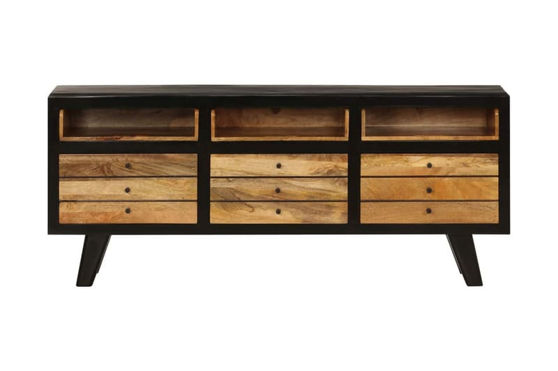 TV-bänk i massivt mangoträ 120x30x50 cm - Svart - Möbler - Vardagsrum - Tv-möbler & mediamöbler - Tv-bänkar