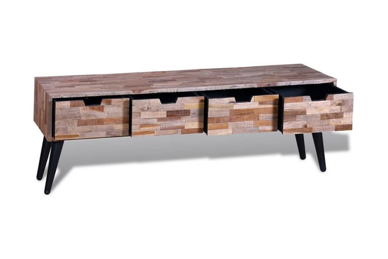 TV-bänk konsolbord i återvunnen teak med 4 lådor - Brun - Möbler - Vardagsrum - Tv-möbler & mediamöbler - Tv-bänkar