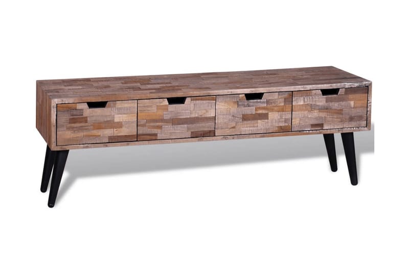 TV-bänk konsolbord i återvunnen teak med 4 lådor - Brun - Möbler - Vardagsrum - Tv-möbler & mediamöbler - Tv-bänkar