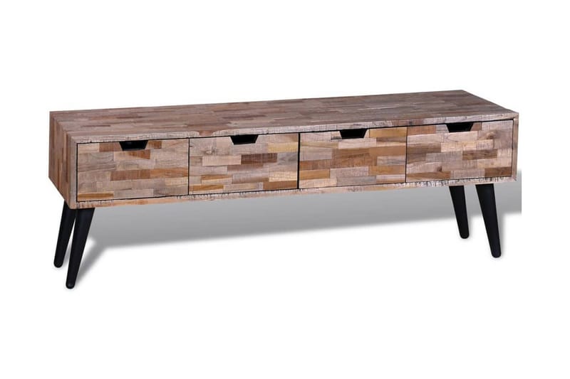 TV-bänk konsolbord i återvunnen teak med 4 lådor - Brun - Möbler - Vardagsrum - Tv-möbler & mediamöbler - Tv-bänkar