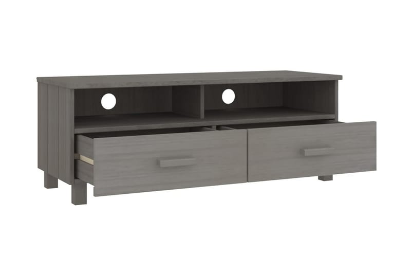 TV-bänk ljusgrå 106x40x40 cm massiv furu - Grå - Möbler - Vardagsrum - Tv-möbler & mediamöbler - Tv-bänkar