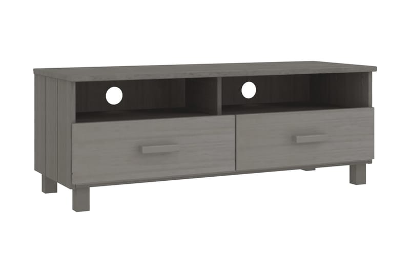 TV-bänk ljusgrå 106x40x40 cm massiv furu - Grå - Möbler - Vardagsrum - Tv-möbler & mediamöbler - Tv-bänkar