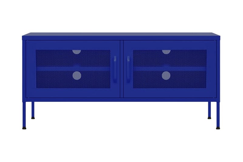 Tv-bänk marinblå 105x35x50 cm stål - Blå - Möbler - Vardagsrum - Tv-möbler & mediamöbler - Tv-bänkar