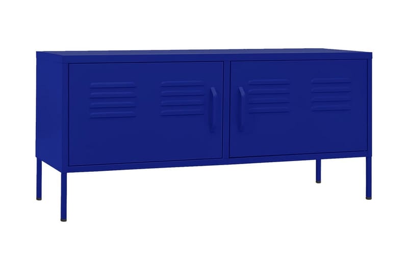 Tv-bänk marinblå 105x35x50 cm stål - Blå - Möbler - Vardagsrum - Tv-möbler & mediamöbler - Tv-bänkar