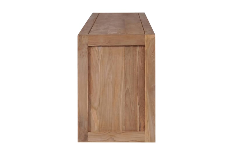 TV-bänk massiv teak med naturlig finish 120x30x40 cm - Brun - Tv-bänkar