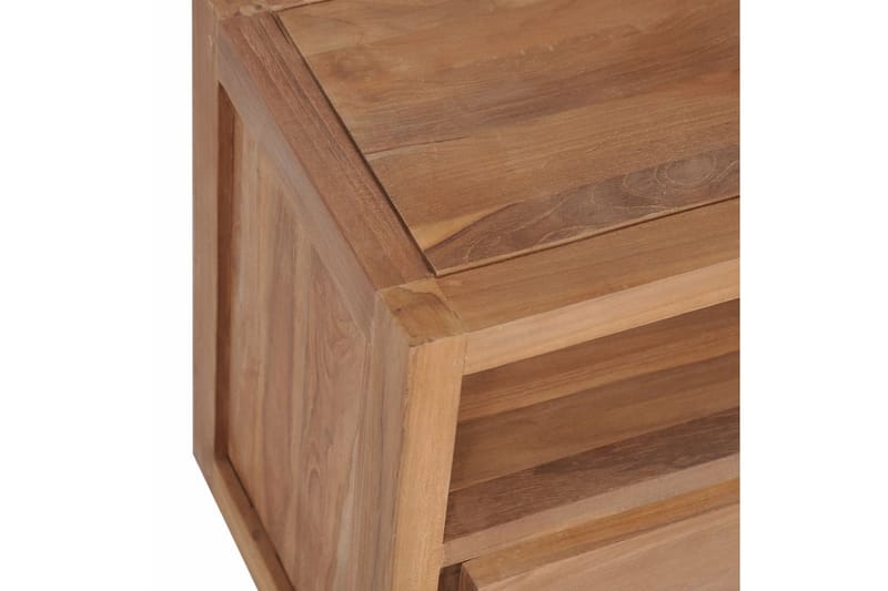 TV-bänk massiv teak med naturlig finish 120x30x40 cm - Brun - Möbler - Vardagsrum - Tv-möbler & mediamöbler - Tv-bänkar