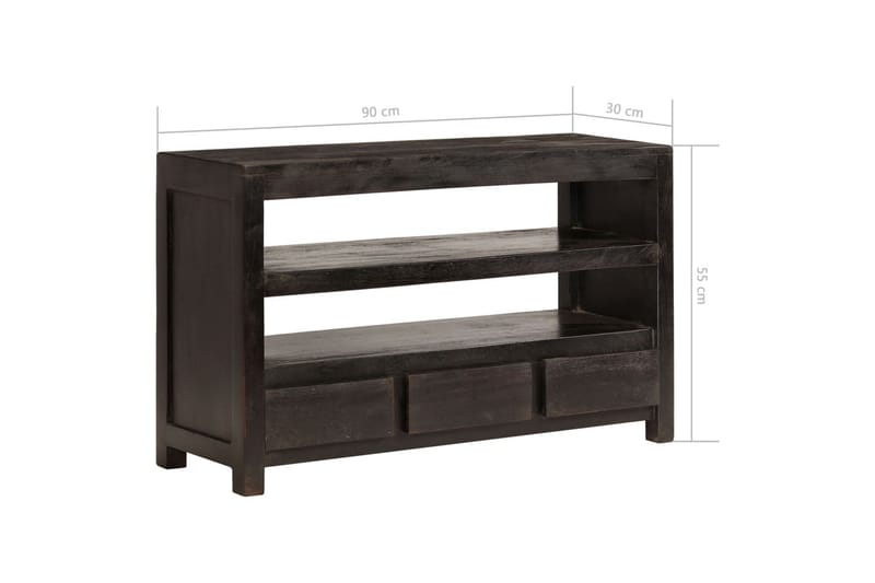 TV-bänk massivt akaciaträ 90x30x55 cm mörkbrun - Brun - Möbler - Vardagsrum - Tv-möbler & mediamöbler - Tv-bänkar