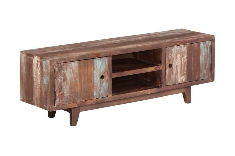 TV-bänk massivt akaciaträ vintage 118x30x40 cm - Brun - Möbler - Vardagsrum - Tv-möbler & mediamöbler - Tv-bänkar