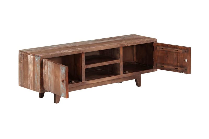TV-bänk massivt akaciaträ vintage 118x30x40 cm - Brun - Möbler - Vardagsrum - Tv-möbler & mediamöbler - Tv-bänkar